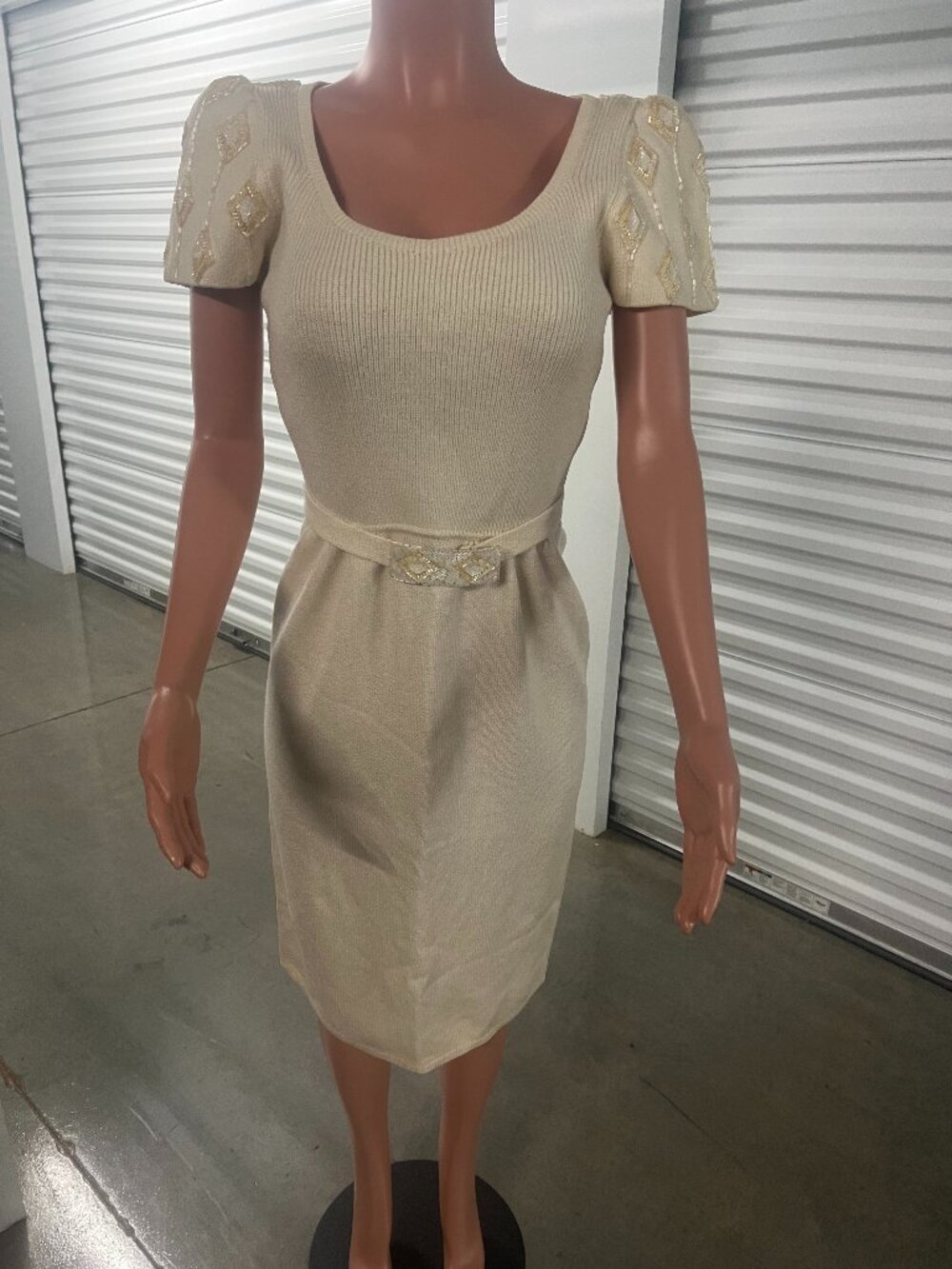 St. John Sequin Detail Dress